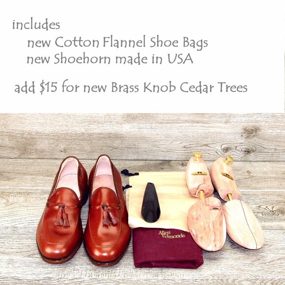 * NIB * $395 Allen Edmonds CAVALIER 10.5 C ( fits 10 E ) Chili * add $15 Trees main image 9